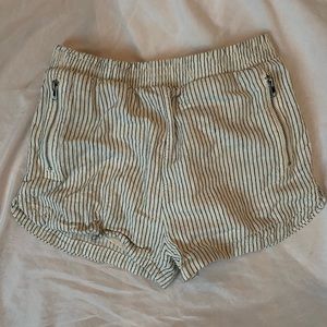 Pinstripe Cotton Shorts